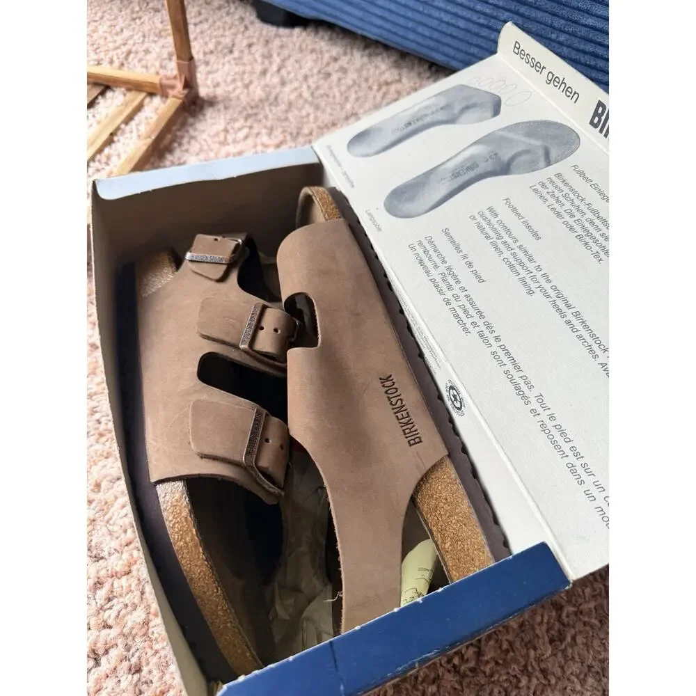 1991 Birkenstock Brown Milano With Box Size 41 Mens 8 Women’s 10
